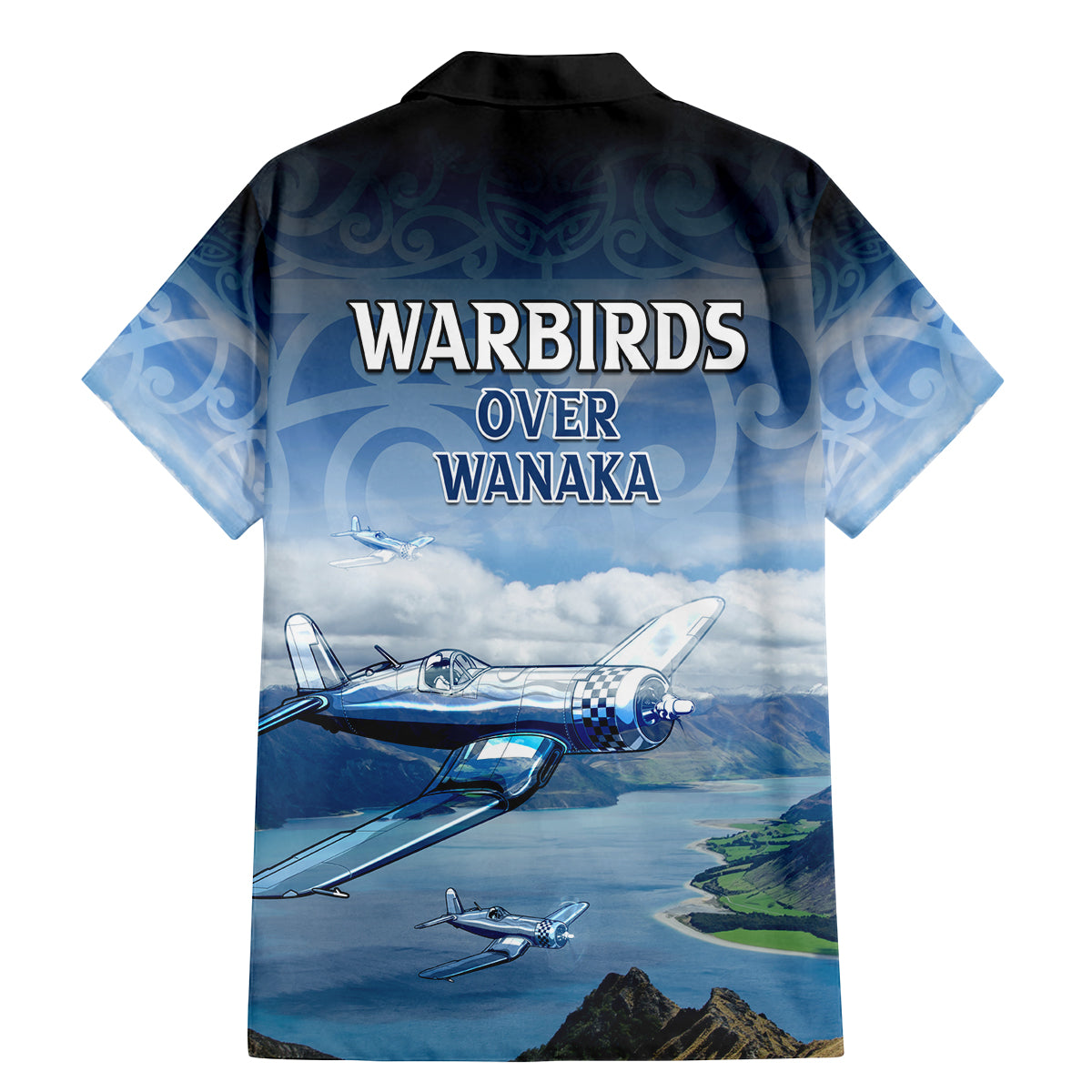 New Zealand Wanaka Air Show Family Matching Mermaid Dress and Hawaiian Shirt With Maori Pattern