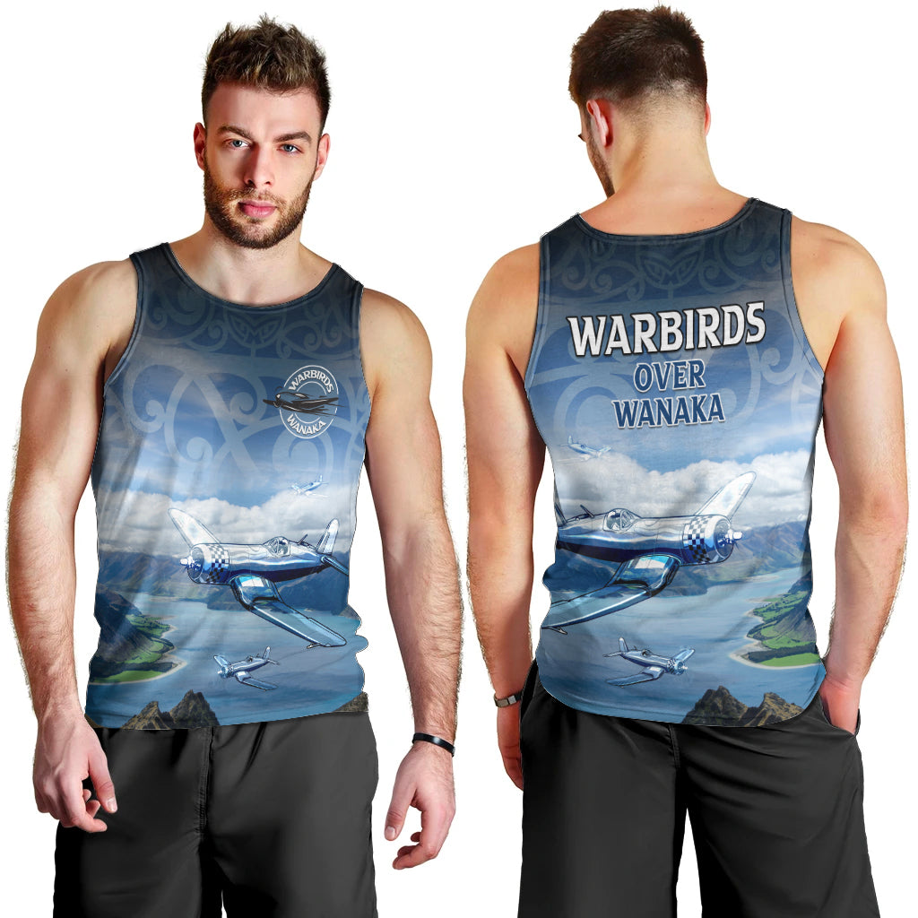 New Zealand Wanaka Air Show Men Tank Top With Maori Pattern