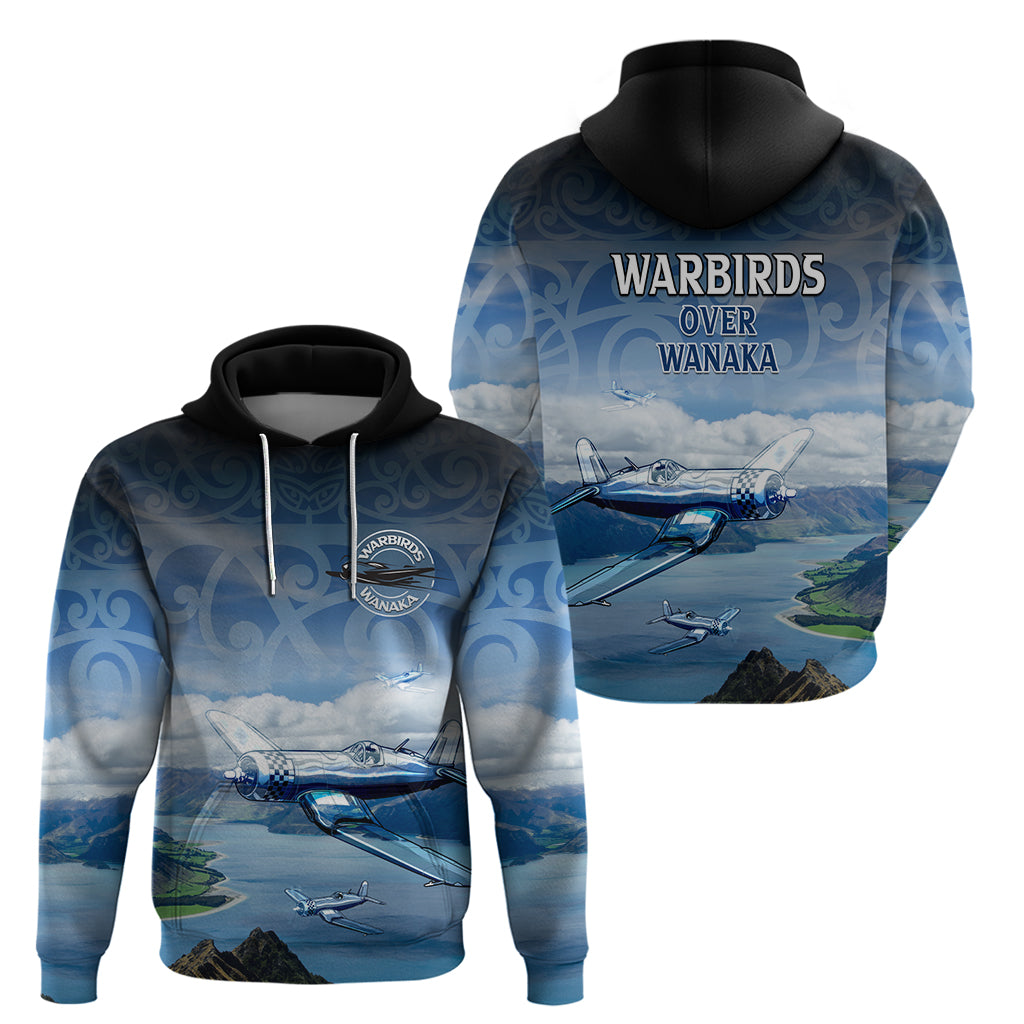 New Zealand Wanaka Air Show Zip Hoodie With Maori Pattern
