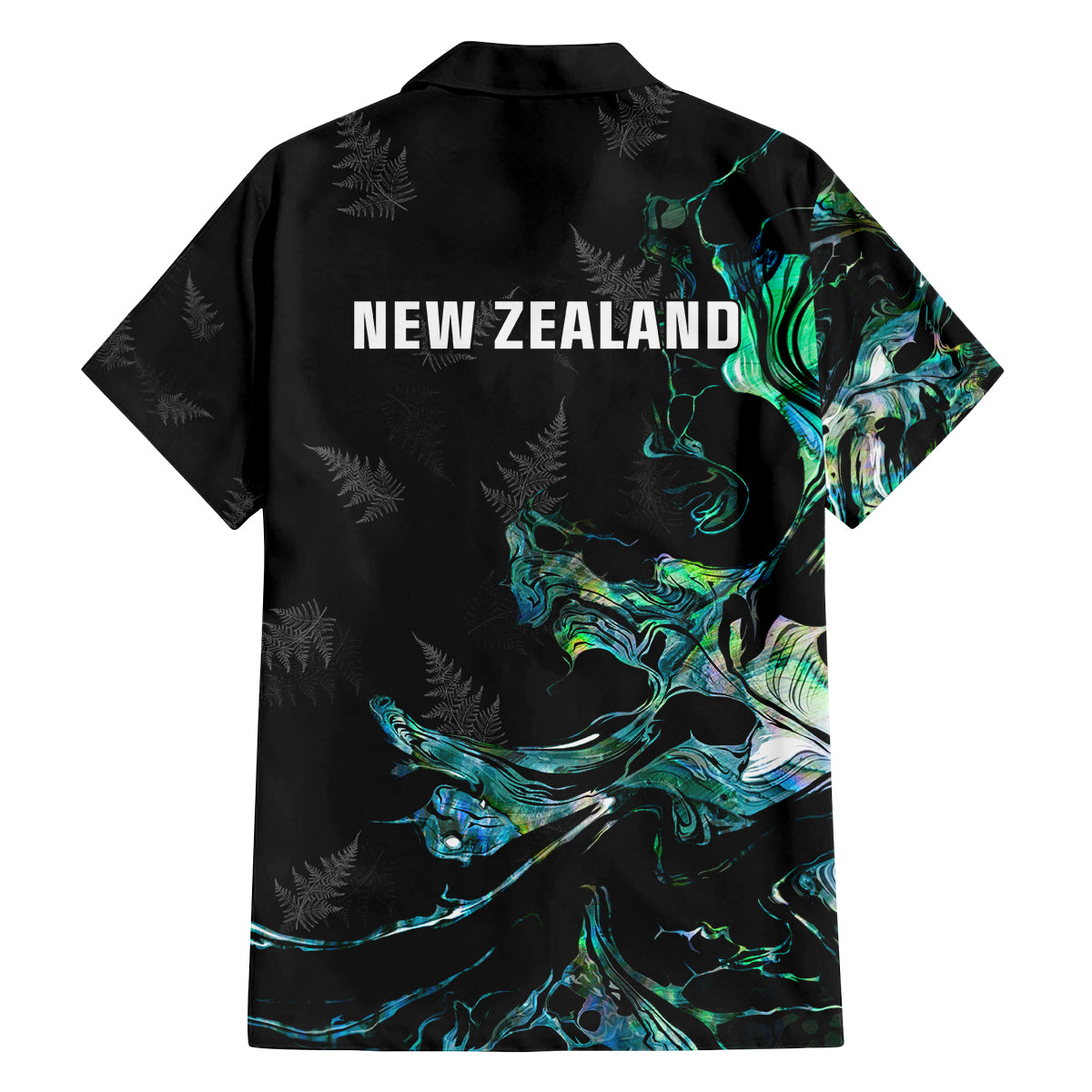 New Zealand Marathon Family Matching Summer Maxi Dress and Hawaiian Shirt Silver Fern Paua Shell Simple Style