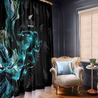 New Zealand Marathon Window Curtain Silver Fern Paua Shell Simple Style