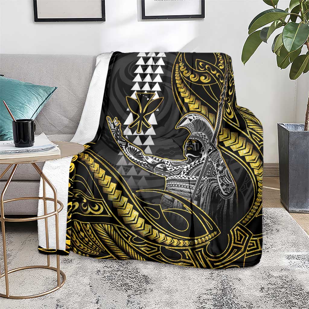 Hawaii King Kamehameha The Great Blanket Gold Tribal Tattoo