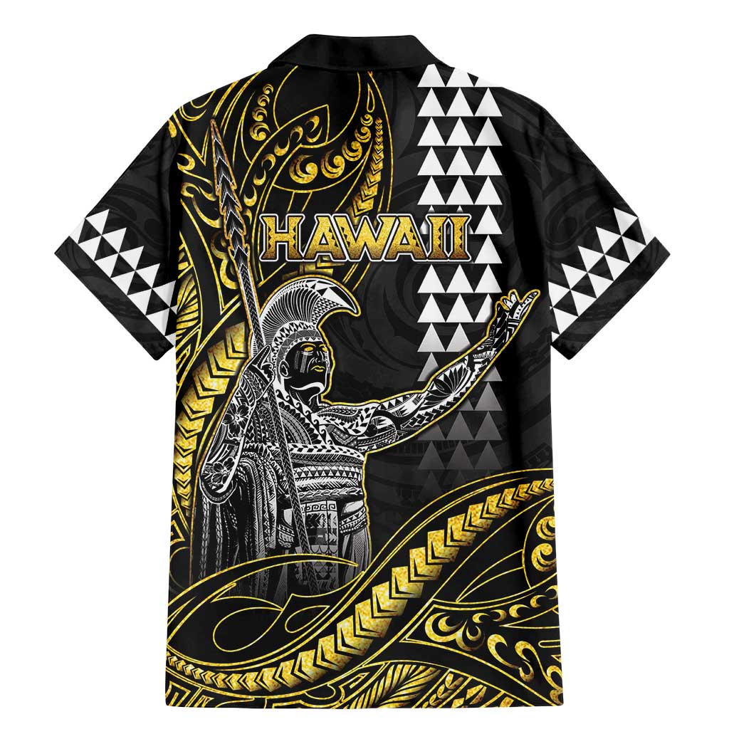 Hawaii King Kamehameha The Great Family Matching Mermaid Dress and Hawaiian Shirt Gold Tribal Tattoo