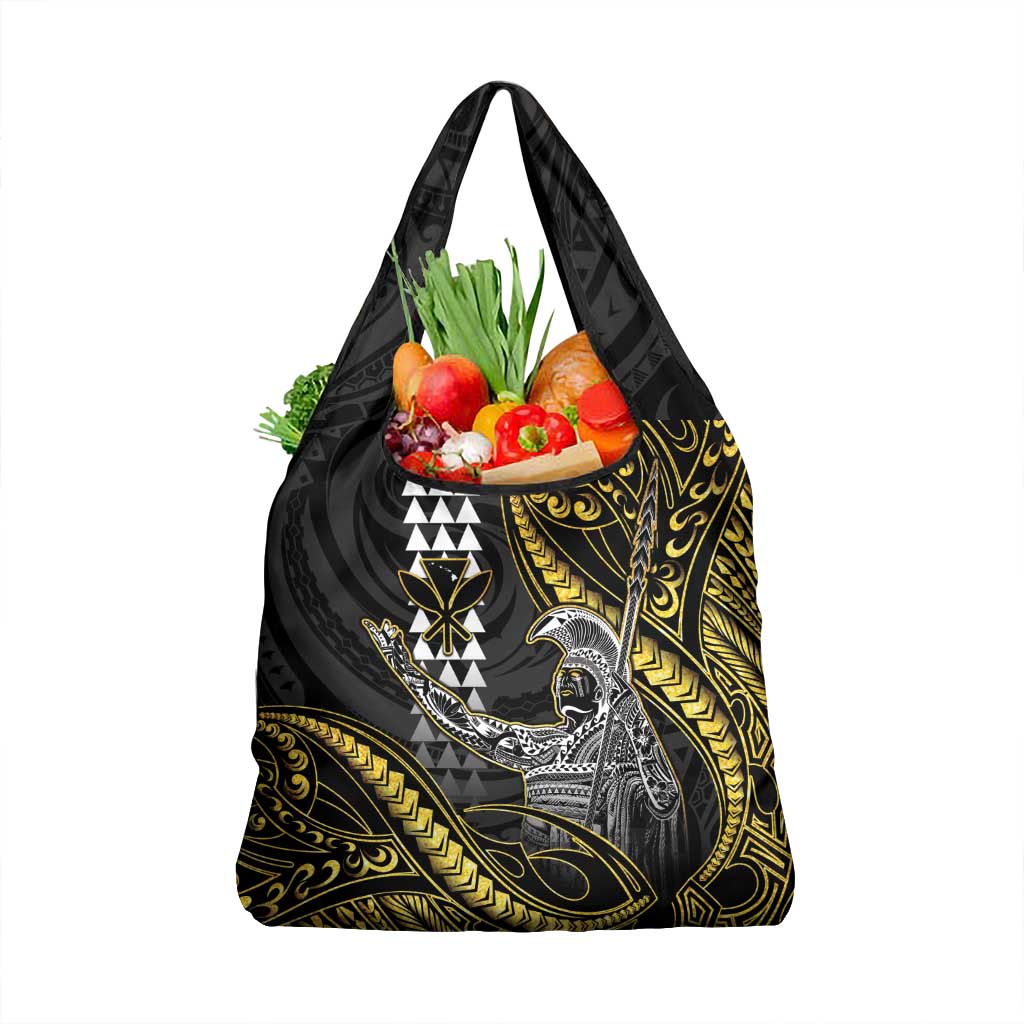 Hawaii King Kamehameha The Great Grocery Bag Gold Tribal Tattoo