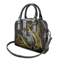 Hawaii King Kamehameha The Great Shoulder Handbag Gold Tribal Tattoo