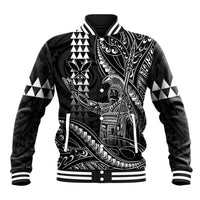 Hawaii King Kamehameha The Great Baseball Jacket Black Tribal Tattoo