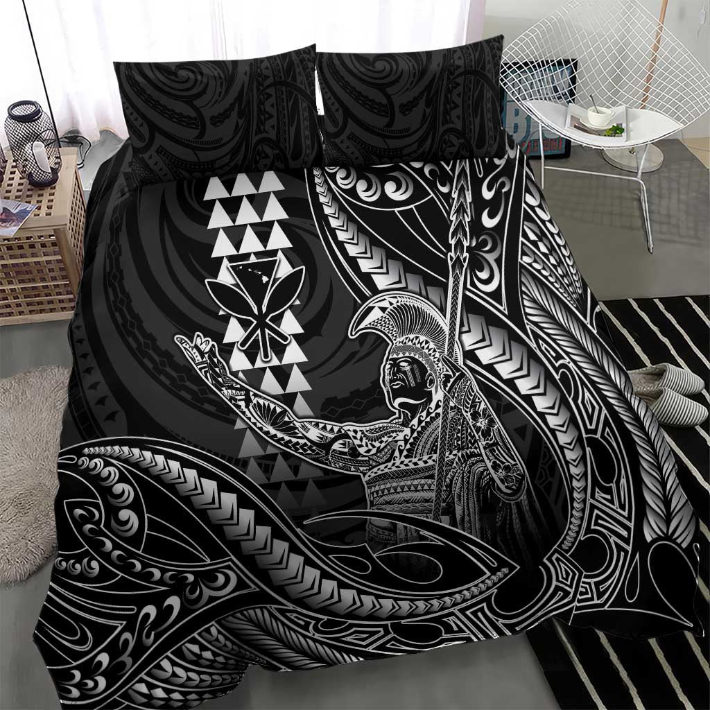 Hawaii King Kamehameha The Great Bedding Set Black Tribal Tattoo