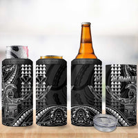 Hawaii King Kamehameha The Great 4 in 1 Can Cooler Tumbler Black Tribal Tattoo