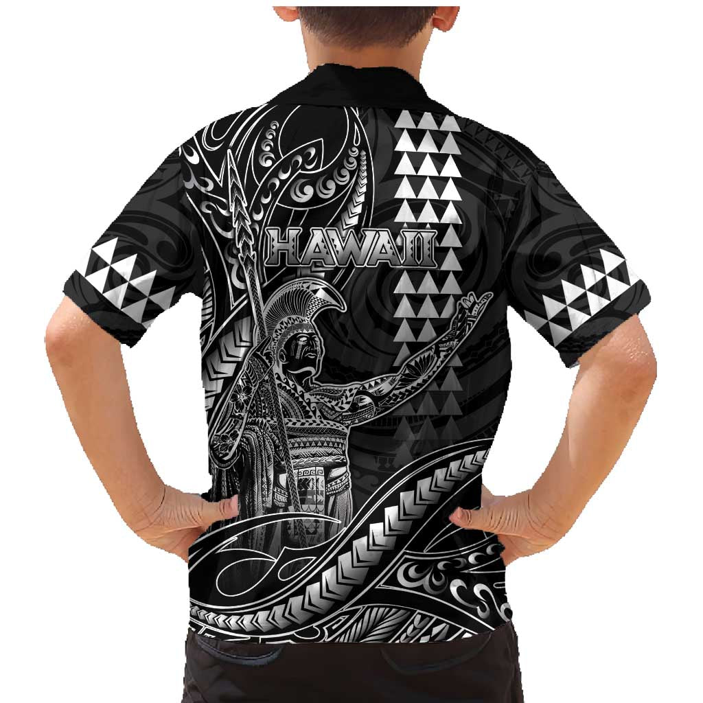 Hawaii King Kamehameha The Great Family Matching Mermaid Dress and Hawaiian Shirt Black Tribal Tattoo