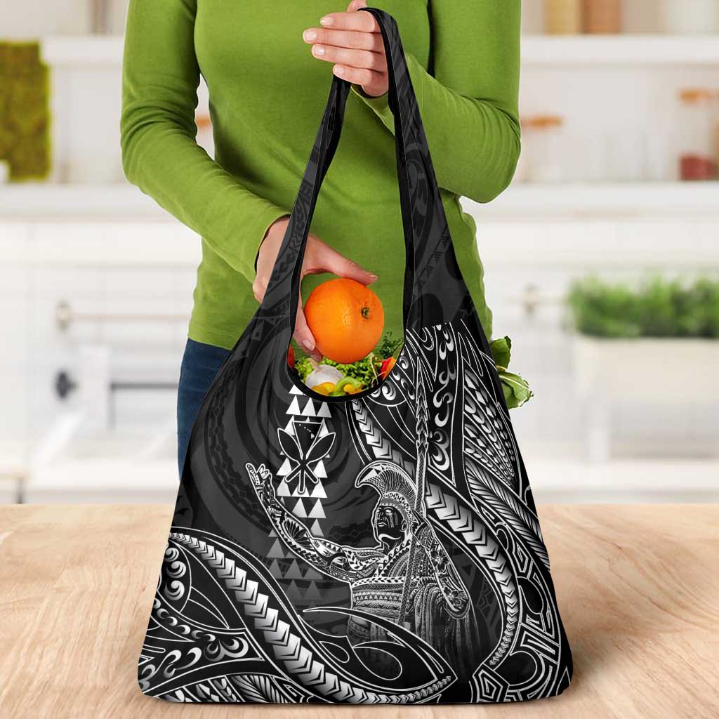 Hawaii King Kamehameha The Great Grocery Bag Black Tribal Tattoo