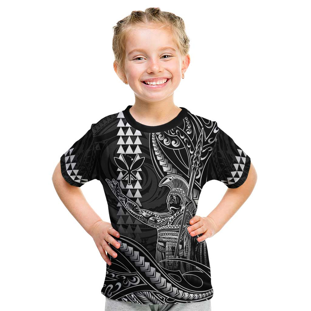 Hawaii King Kamehameha The Great Kid T Shirt Black Tribal Tattoo