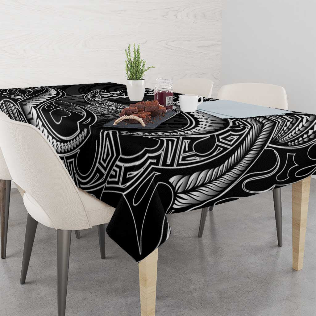 Hawaii King Kamehameha The Great Tablecloth Black Tribal Tattoo