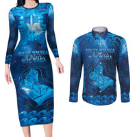 Personalised New Zealand Mother's Day Couples Matching Long Sleeve Bodycon Dress and Long Sleeve Button Shirt Ko Te Whaea Te Takere O Te Waka