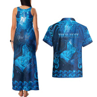 Personalised New Zealand Mother's Day Couples Matching Tank Maxi Dress and Hawaiian Shirt Ko Te Whaea Te Takere O Te Waka