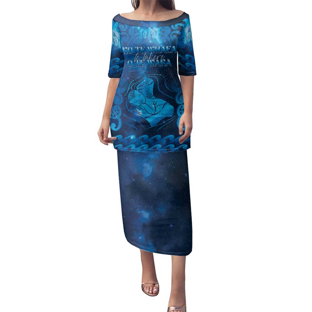 Personalised New Zealand Mother's Day Family Matching Puletasi and Hawaiian Shirt Ko Te Whaea Te Takere O Te Waka