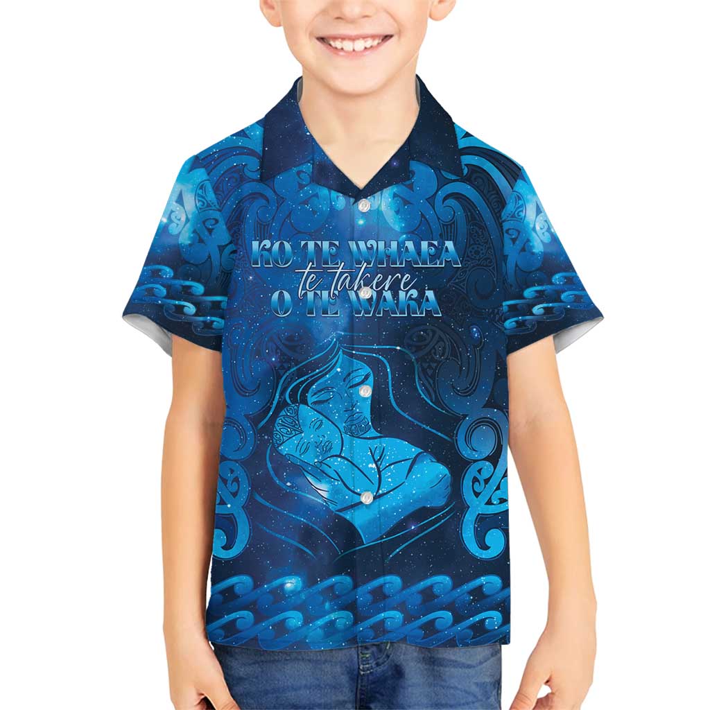 Personalised New Zealand Mother's Day Family Matching Tank Maxi Dress and Hawaiian Shirt Ko Te Whaea Te Takere O Te Waka