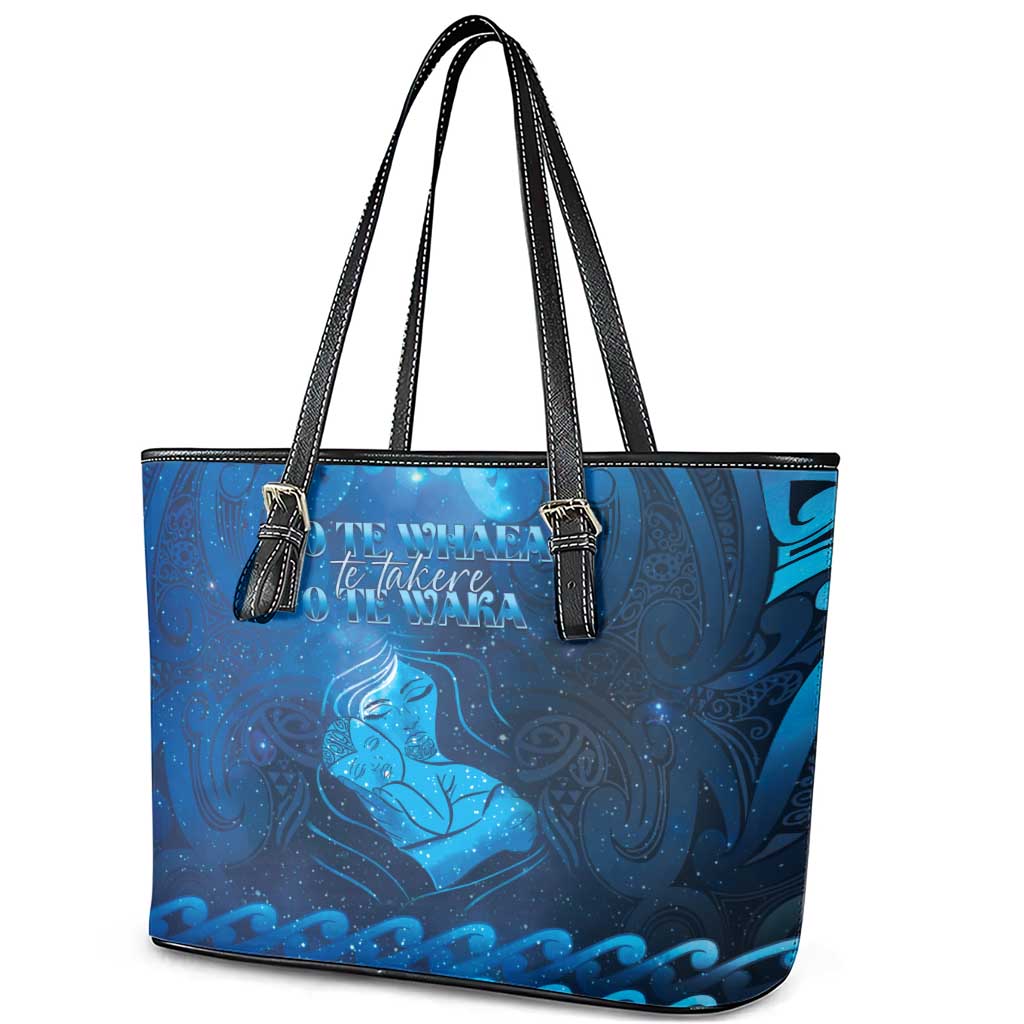 New Zealand Mother's Day Leather Tote Bag Ko Te Whaea Te Takere O Te Waka