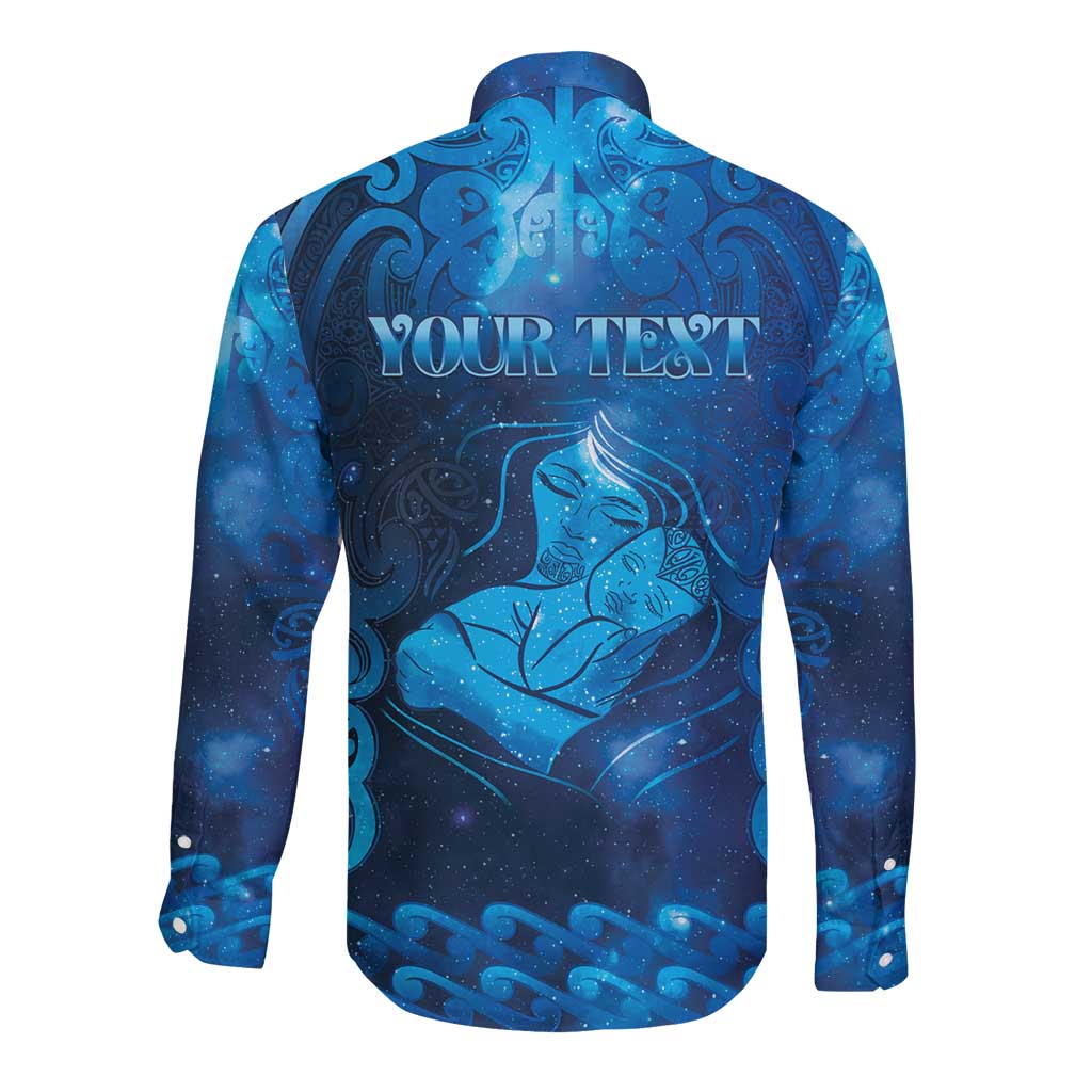 Personalised New Zealand Mother's Day Long Sleeve Button Shirt Ko Te Whaea Te Takere O Te Waka
