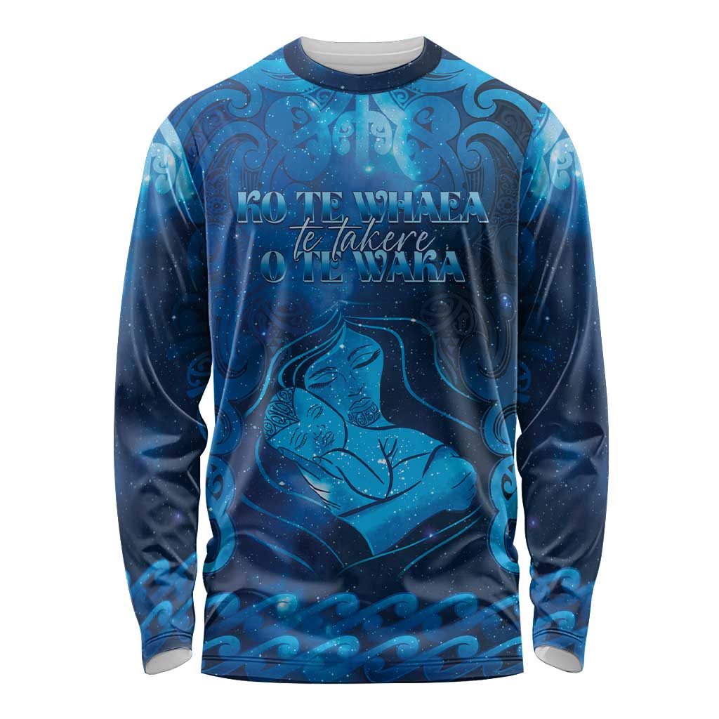 Personalised New Zealand Mother's Day Long Sleeve Shirt Ko Te Whaea Te Takere O Te Waka