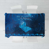 New Zealand Mother's Day Tablecloth Ko Te Whaea Te Takere O Te Waka LT05 Blue - Polynesian Pride