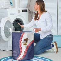 American Samoa Eagle Laundry Basket Polynesian Tribal Pattern Curve Style