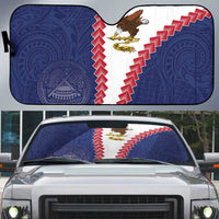 American Samoa Eagle Auto Sun Shade Polynesian Tribal Pattern Curve Style