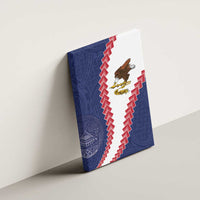 American Samoa Eagle Canvas Wall Art Polynesian Tribal Pattern Curve Style