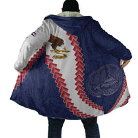 American Samoa Eagle Cloak Polynesian Tribal Pattern Curve Style