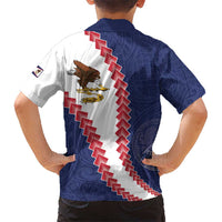American Samoa Eagle Family Matching Tank Maxi Dress and Hawaiian Shirt Polynesian Tribal Pattern Curve Style LT05 - Polynesian Pride