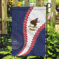 American Samoa Eagle Garden Flag Polynesian Tribal Pattern Curve Style