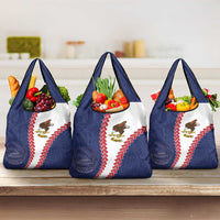 American Samoa Eagle Grocery Bag Polynesian Tribal Pattern Curve Style