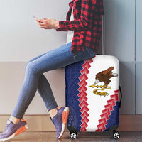 American Samoa Eagle Luggage Cover Polynesian Tribal Pattern Curve Style