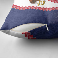 American Samoa Eagle Pillow Cover Polynesian Tribal Pattern Curve Style