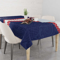 American Samoa Eagle Tablecloth Polynesian Tribal Pattern Curve Style