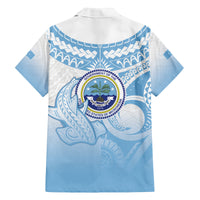 Micronesia Constitution Day Family Matching Tank Maxi Dress and Hawaiian Shirt Polynesian Tribal Tattoo Simple Style