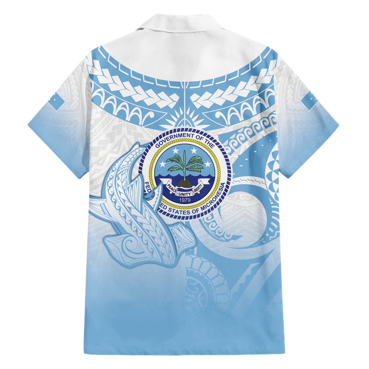 Micronesia Constitution Day Hawaiian Shirt Polynesian Tribal Tattoo Simple Style