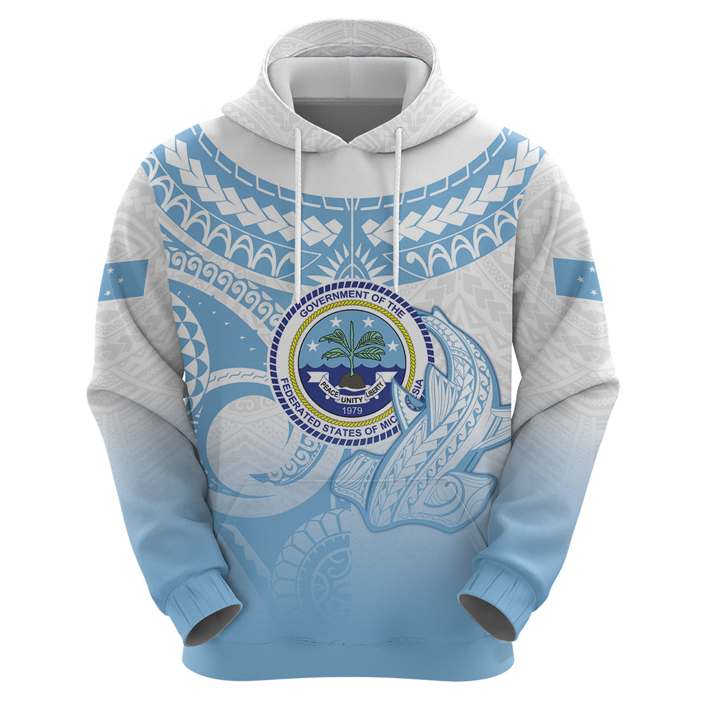 Micronesia Constitution Day Hoodie Polynesian Tribal Tattoo Simple Style