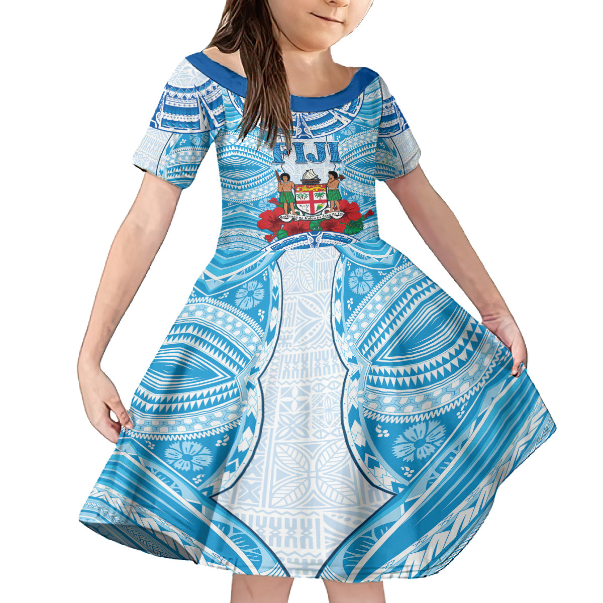 Personalised Fiji Ratu Sir Lala Sukuna Day Family Matching Tank Maxi Dress and Hawaiian Shirt Hibiscus Tapa Pattern