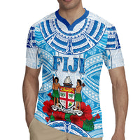 Personalised Fiji Ratu Sir Lala Sukuna Day Rugby Jersey Hibiscus Tapa Pattern