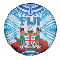 Fiji Ratu Sir Lala Sukuna Day Spare Tire Cover Hibiscus Tapa Pattern