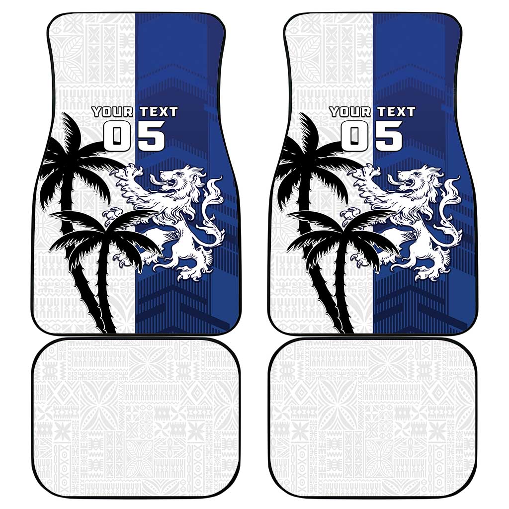 Fiji And Scotland Rugby Car Mats Fijian Palm Tree With Thistle Together