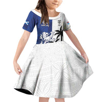 Fiji And Scotland Rugby Custom Family Matching Off Shoulder Short Dress and Hawaiian Shirt Fijian Palm Tree With Thistle Together