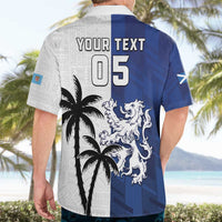 Fiji And Scotland Rugby Custom Hawaiian Shirt Fijian Palm Tree With Thistle Together