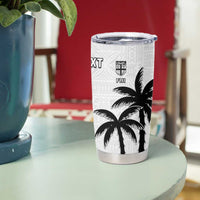 Fiji And Scotland Rugby Custom Tumbler Cup Fijian Palm Tree With Thistle Together