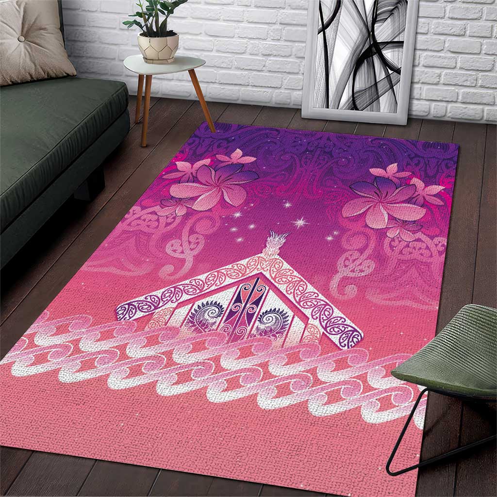 New Zealand Matariki Area Rug Maori Marae Purple Galaxy