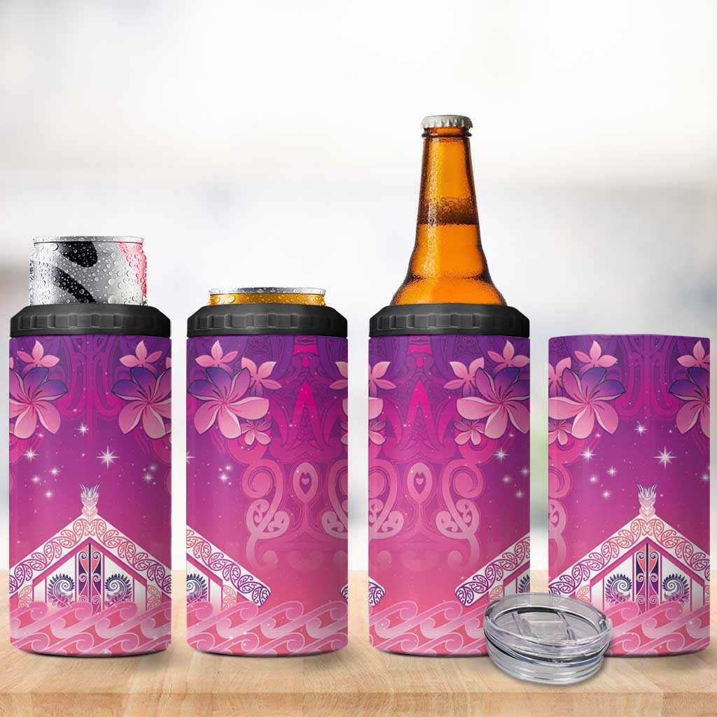 New Zealand Matariki 4 in 1 Can Cooler Tumbler Maori Marae Purple Galaxy LT05 - Polynesian Pride