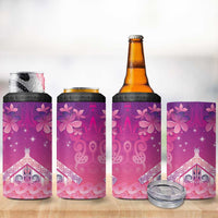 New Zealand Matariki 4 in 1 Can Cooler Tumbler Maori Marae Purple Galaxy LT05 - Polynesian Pride