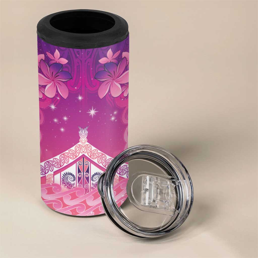New Zealand Matariki 4 in 1 Can Cooler Tumbler Maori Marae Purple Galaxy LT05 - Polynesian Pride