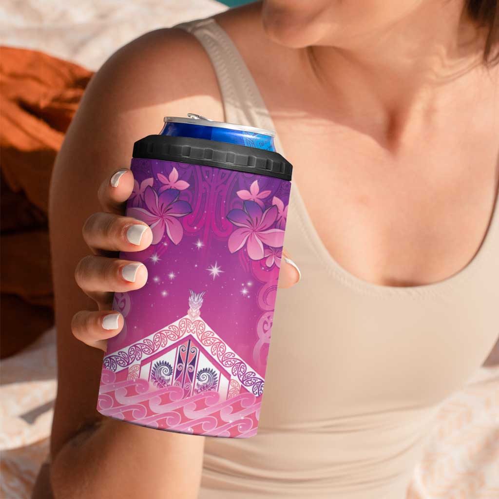New Zealand Matariki 4 in 1 Can Cooler Tumbler Maori Marae Purple Galaxy LT05 - Polynesian Pride