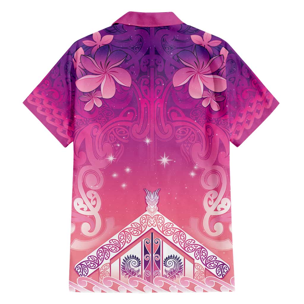 New Zealand Matariki Hawaiian Shirt Maori Marae Purple Galaxy
